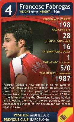 2009 Top Trumps Specials Arsenal #NNO Cesc Fabregas Front