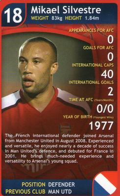 2009 Top Trumps Specials Arsenal #NNO Mikael Silvestre Front