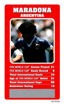 2002 Top Trumps Budweiser World Cup Japan - Scratch Cards #NNO Diego Maradona Front