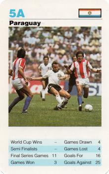 1992 Waddingtons Super Top Trumps World Cup Football #5A Paraguay Team Front