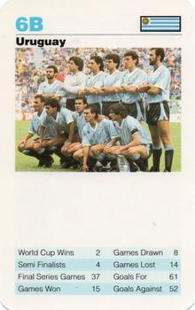 1992 Waddingtons Super Top Trumps World Cup Football #6B Uruguay Team Front