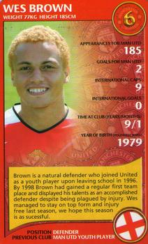 2005 Top Trumps Manchester United #NNO Wes Brown Front