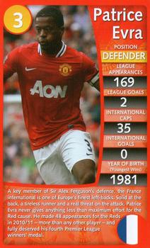 2012 Top Trumps Specials Manchester United #NNO Patrice Evra Front