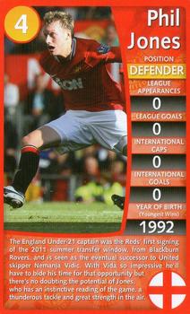 2012 Top Trumps Specials Manchester United #NNO Phil Jones Front