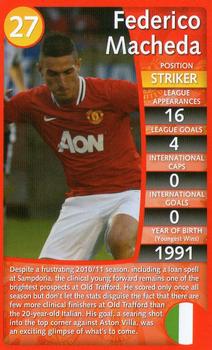 2012 Top Trumps Specials Manchester United #NNO Federico Macheda Front