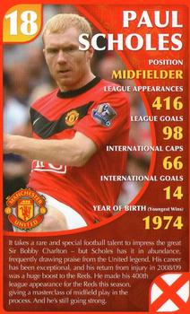 2010 Top Trumps Specials Manchester United #NNO Paul Scholes Front