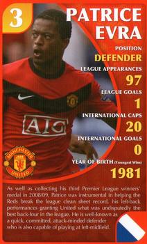 2010 Top Trumps Specials Manchester United #NNO Patrice Evra Front