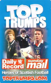 2006 Top Trumps Daily Record Heroes Of Scottish Football #NNO Gordon Strachan Back