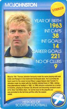 2006 Top Trumps Daily Record Heroes Of Scottish Football #NNO Mo Johnston Front