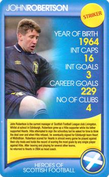 2006 Top Trumps Daily Record Heroes Of Scottish Football #NNO John Robertson Front