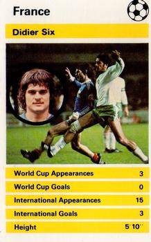 1979 Top Trumps International Greats #NNO Didier Six Front