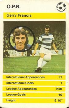 1979 Top Trumps British Soccer Stars #NNO Gerry Francis Front
