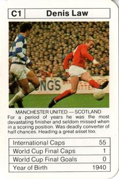 1977-78 Ace Sporting Aces Bobby Charlton World Cup Aces #C1 Denis Law Front