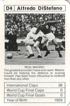 1977-78 Ace Sporting Aces Bobby Charlton World Cup Aces #D4 Alfredo Di Stefano Front