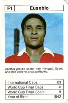 1977-78 Ace Sporting Aces Bobby Charlton World Cup Aces #F1 Eusebio Front