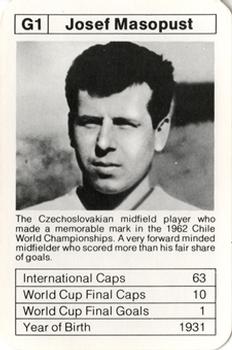 1977-78 Ace Sporting Aces Bobby Charlton World Cup Aces #G1 Josef Masopust Front