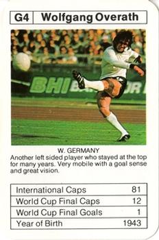 1977-78 Ace Sporting Aces Bobby Charlton World Cup Aces #G4 Wolfgang Overath Front
