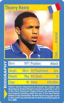 2002 Top Trumps World Football Stars 2002 #NNO Thierry Henry Front