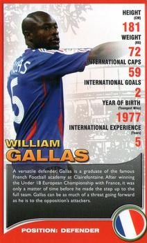 2008 Top Trumps European Football Stars #NNO William Gallas Front