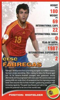 2008 Top Trumps European Football Stars #NNO Cesc Fabregas Front