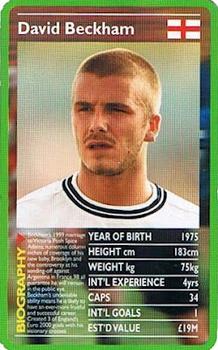 2001 Top Trumps European Football Stars #NNO David Beckham Front