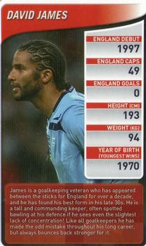 2009 Top Trumps England Football Stars #NNO David James Front