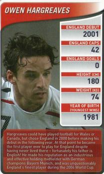 2009 Top Trumps England Football Stars #NNO Owen Hargreaves Front