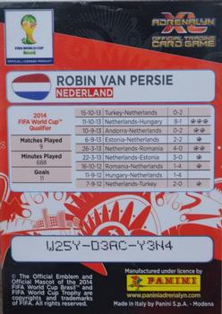 2014 Panini Adrenalyn XL FIFA World Cup Brazil #NNO Robin van Persie Back