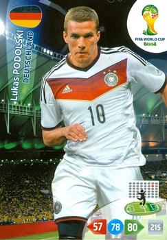 2014 Panini Adrenalyn XL FIFA World Cup Brazil #NNO Lukas Podolski Front