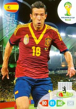 2014 Panini Adrenalyn XL FIFA World Cup Brazil #NNO Jordi Alba Front