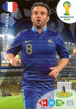 2014 Panini Adrenalyn XL FIFA World Cup Brazil #NNO Mathieu Valbuena Front