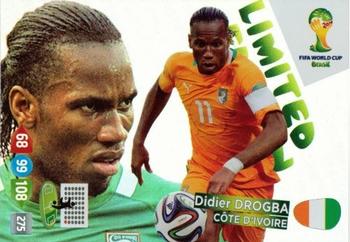 2014 Panini Adrenalyn XL FIFA World Cup Brazil - Limited Edition #NNO Didier Drogba Front