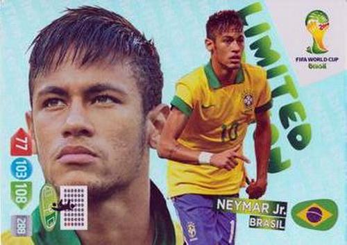 2014 Panini Adrenalyn XL FIFA World Cup Brazil - XXL Limited Edition #NNO Neymar Jr. Front