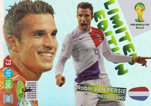 2014 Panini Adrenalyn XL FIFA World Cup Brazil - XXL Limited Edition #NNO Robin van Persie Front
