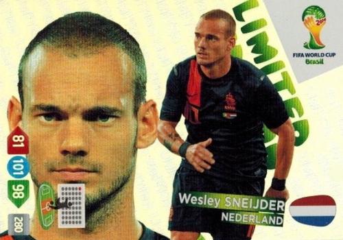 2014 Panini Adrenalyn XL FIFA World Cup Brazil - XXL Limited Edition #NNO Wesley Sneijder Front