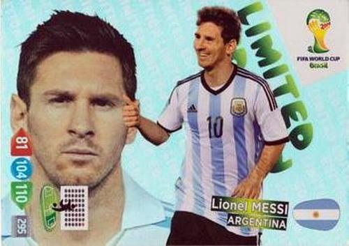 2014 Panini Adrenalyn XL FIFA World Cup Brazil - XXL Limited Edition #NNO Lionel Messi Front