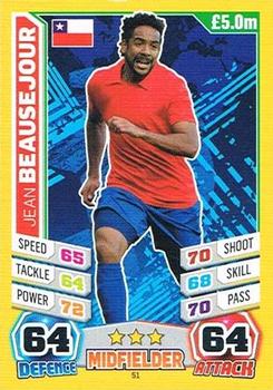 2014 Topps Match Attax World Stars #51 Jean Beausejour Front