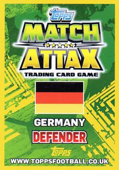 2014 Topps Match Attax World Stars #120 Mats Hummels Back