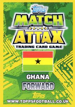 2014 Topps Match Attax World Stars #131 Asamoah Gyan Back