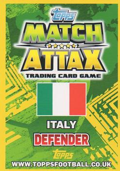 2014 Topps Match Attax World Stars #145 Andrea Barzagli Back