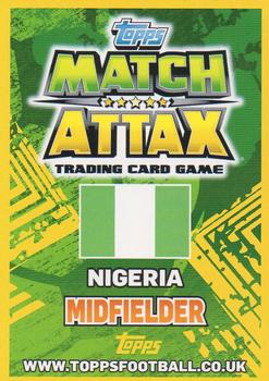 2014 Topps Match Attax World Stars #184 John Obi Mikel Back