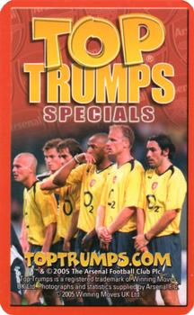 2005-06 Top Trumps Specials Arsenal #NNO Jeremie Aliadiere Back