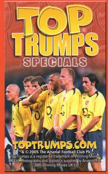2005-06 Top Trumps Specials Arsenal #NNO Cliff Bastin Back