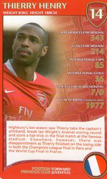 2007 Top Trumps Specials Arsenal #NNO Thierry Henry Front