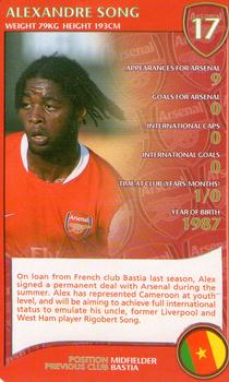 2007 Top Trumps Specials Arsenal #NNO Alexandre Song Front
