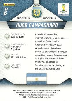2014 Panini Prizm FIFA World Cup Brazil #6 Hugo Campagnaro Back