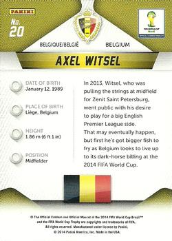 2014 Panini Prizm FIFA World Cup Brazil #20 Axel Witsel Back