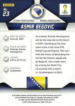 2014 Panini Prizm FIFA World Cup Brazil #23 Asmir Begovic Back