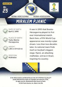 2014 Panini Prizm FIFA World Cup Brazil #25 Miralem Pjanic Back