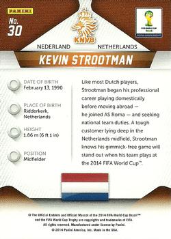 2014 Panini Prizm FIFA World Cup Brazil #30 Kevin Strootman Back